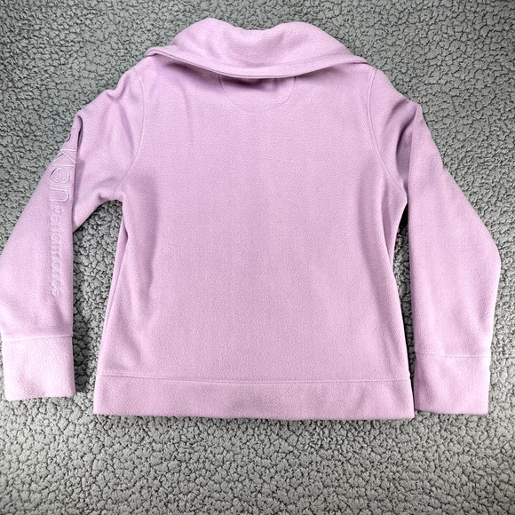 Calvin Klein Jacket Womens L Pink Full Zip Fleece Performance Lightweight Coat - Picture 6 of 11